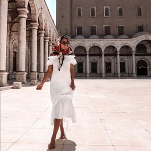 ✨ZARA Maxi Flounce Ruffle Trim Dress ✨